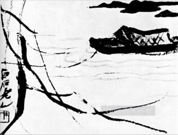 Qi Baishi boat traditional Chinese Oil Paintings